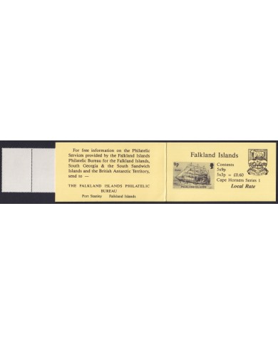 F-EX30455 FALKLAND IS MNH 1989 LOCAL RATE BOOKLED SHIP BARCOS BOAT.