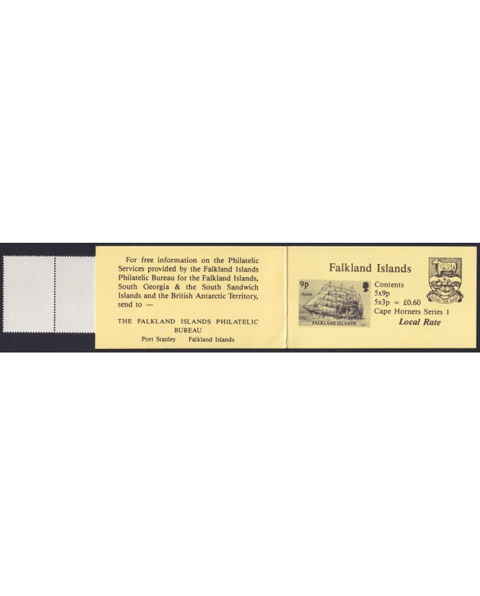 F-EX30455 FALKLAND IS MNH 1989 LOCAL RATE BOOKLED SHIP BARCOS BOAT.
