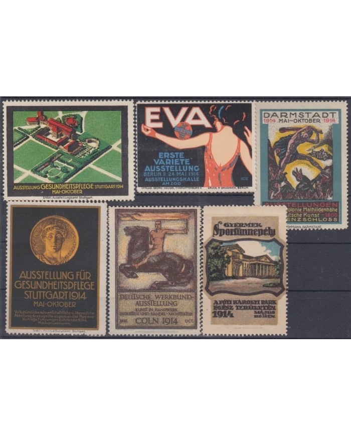 F-EX8845 ALEMANIA GERMANY DEUTSCHLAND CINDERELLA 1914 MH - NO GUM STAMP LOT.