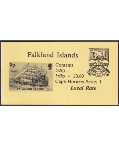 F-EX30455 FALKLAND IS MNH 1989 LOCAL RATE BOOKLED SHIP BARCOS BOAT.