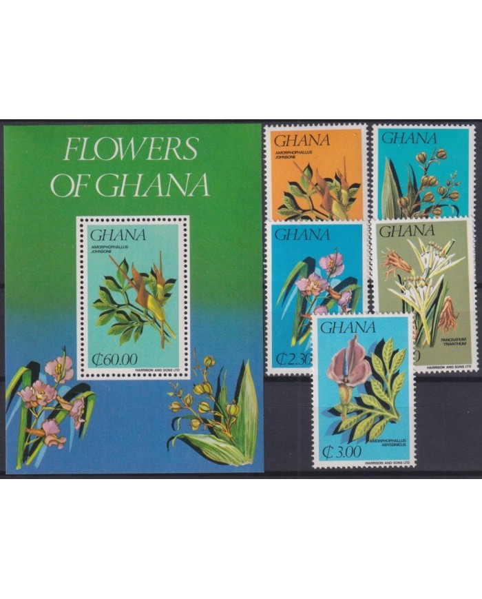 F-EX30484 GHANA MNH 1984 FLOWER FLORES ORCHILD ORQUIDEAS.