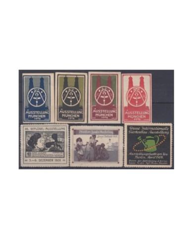 F-EX8849 ALEMANIA GERMANY DEUTSCHLAND CINDERELLA 1908-09 MH - NO GUM STAMP LOT.