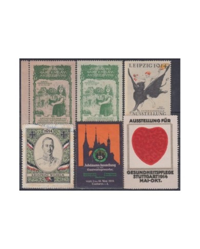 F-EX8851 ALEMANIA GERMANY DEUTSCHLAND CINDERELLA 1914 MH - NO GUM STAMP LOT.