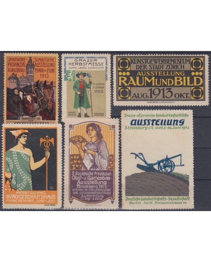 F-EX8852 ALEMANIA GERMANY DEUTSCHLAND CINDERELLA 1913 MH - NO GUM STAMP LOT.