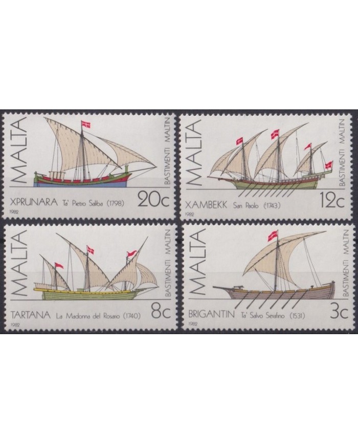 F-EX30533 MALTA IS MNH 1982 ANCIENT HISTORIC SHIP BARCOS XAMBEKK TARTANA.