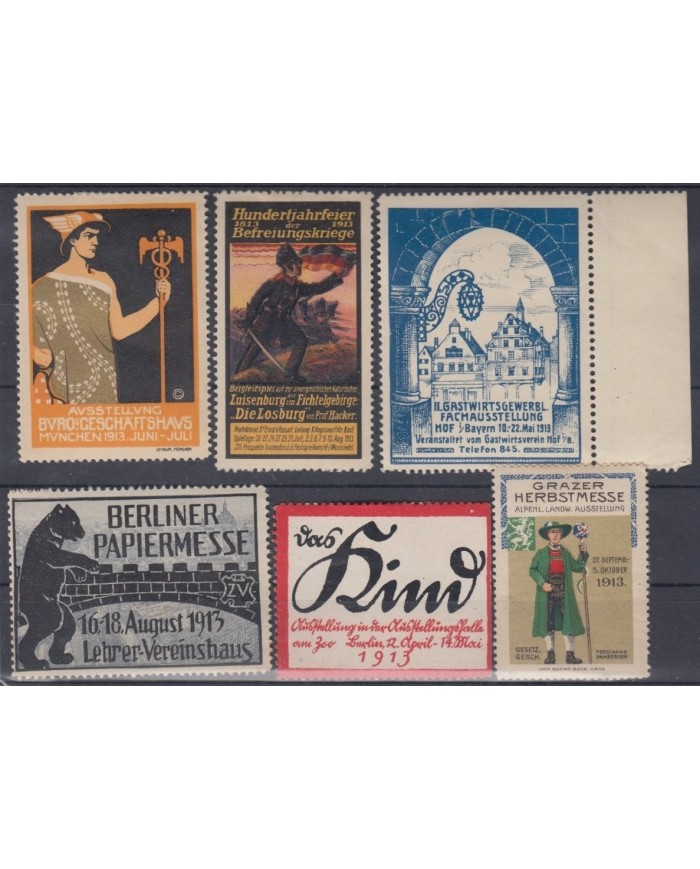 F-EX8854 ALEMANIA GERMANY DEUTSCHLAND CINDERELLA 1913 MH - NO GUM STAMP LOT.