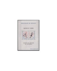 F-EX30564 MONACO MNH 1986 SOCCER WORLD CUP MEXICO SHEET.