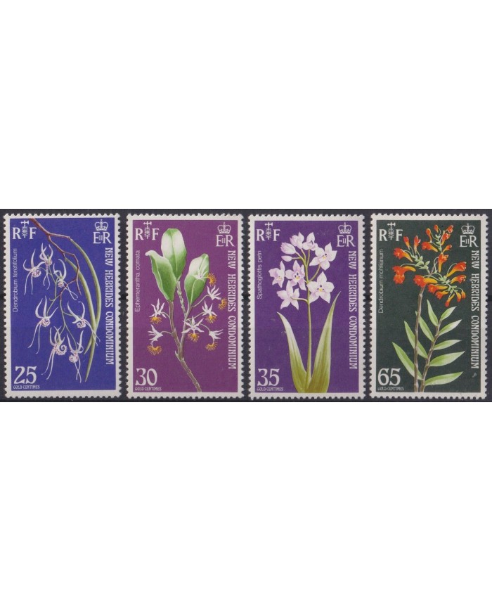 F-EX30583 NEW HEBRIDES MNH 1973 FLOWER FLORES.