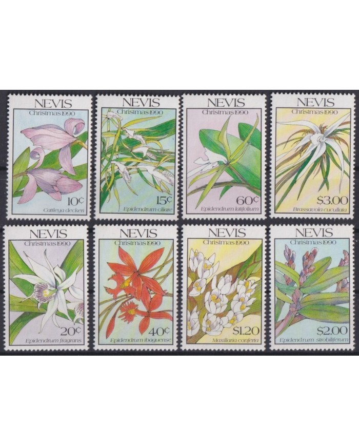 F-EX30594 NEVIS MNH 1990 FLOWER FLORES.