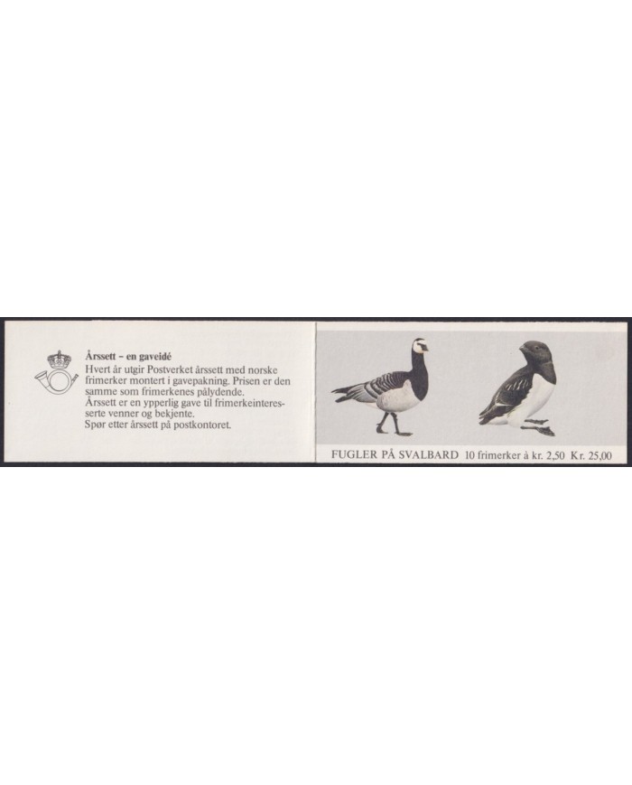 F-EX30613 NORWAY NORGE NOREG MNH 1983 BOOKLED AVES PAJAROS OISEAUX BIRD VÖGEL.