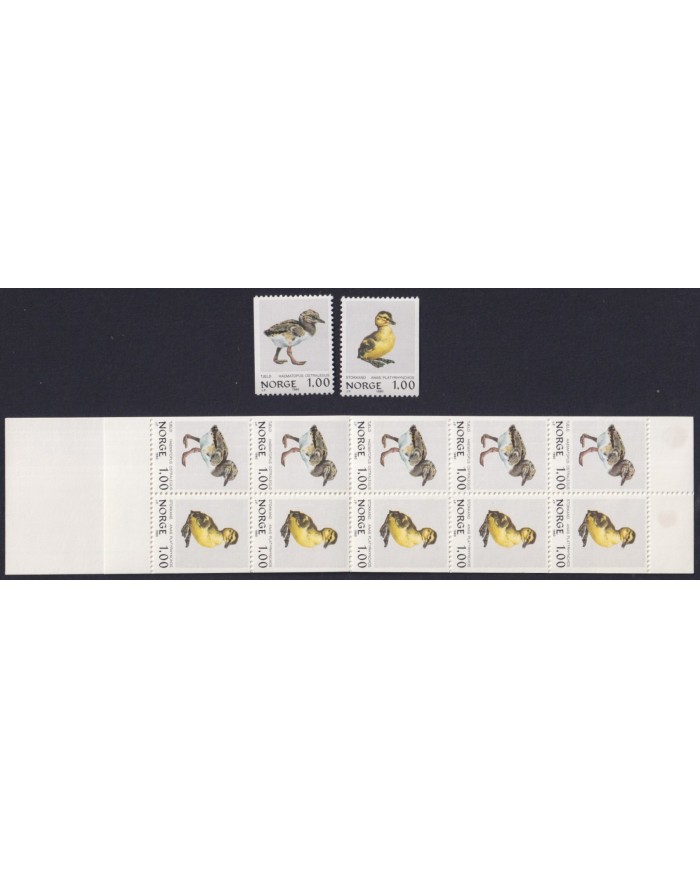 F-EX30617 NORWAY NORGE NOREG MNH 1980 BOOKLED AVES PAJAROS OISEAUX BIRD VÖGEL.