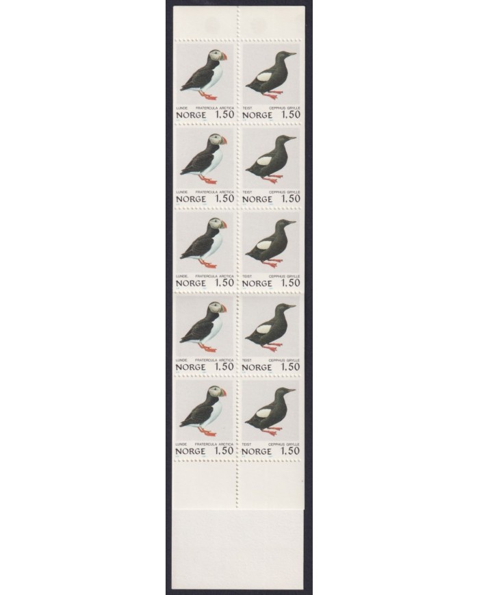 F-EX30618 NORWAY NORGE NOREG MNH 1981 BOOKLED AVES PAJAROS OISEAUX BIRD VÖGEL PUFFING.