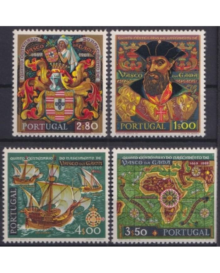 F-EX30674 PORTUGAL MNH 1969 VASCO DE GAMA SHIP DISCOVERY BOAT SAILBOAT BARCOS.