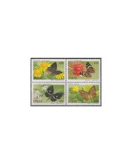 F-EX3402 GUINE-BISSAU COMPLETE SET MNH 1984 BUTTERFLIES. MARIPOSAS.