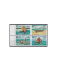 F-EX30731 PALAU MNH 1984 AUSIPEX FISHING CANOES SHIP BOAT BARCOS.