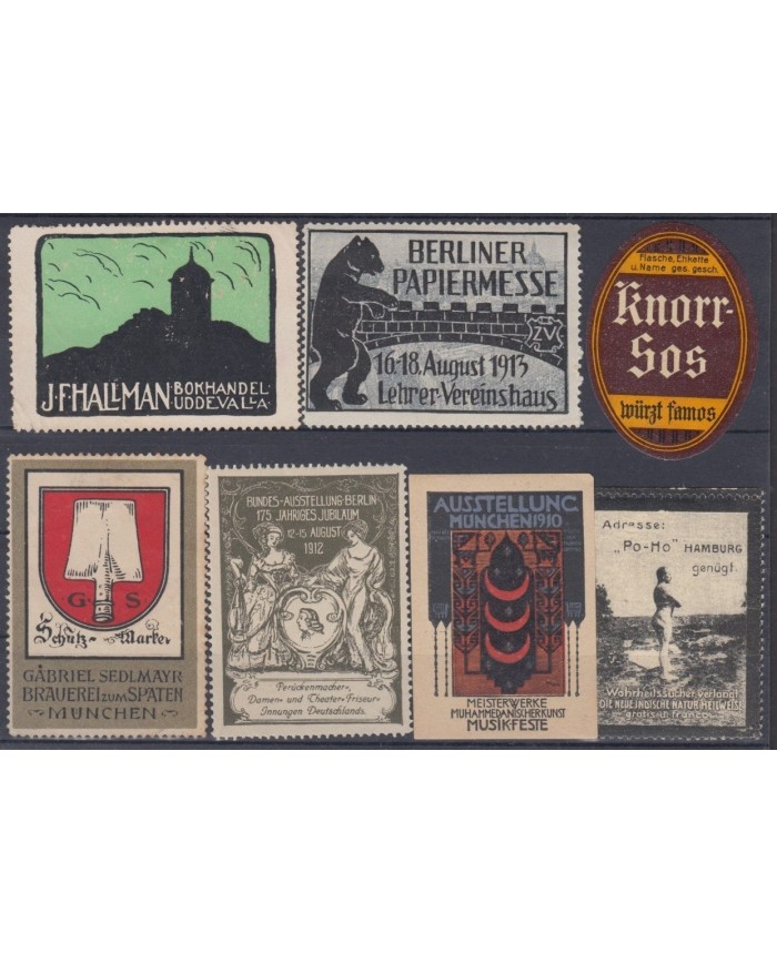 F-EX8936 ALEMANIA GERMANY DEUTSCHLAND CINDERELLA MH - NO GUM STAMP LOT.