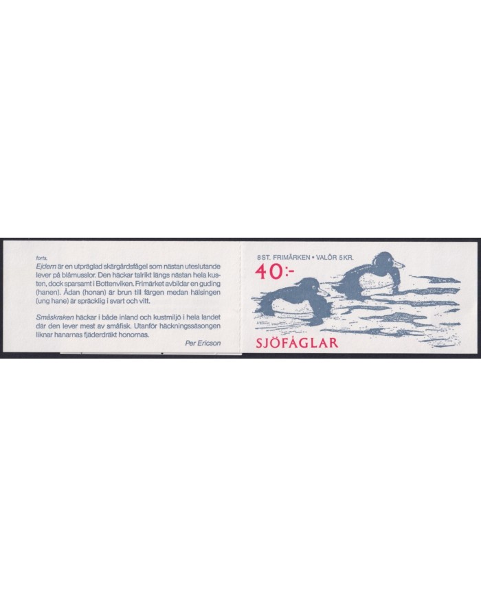 F-EX30750 SWEDEN SVERIGE SUECIA 1993 MNH BOOKLED BIRD OISEAUX AVES VÖGEL DUCK.