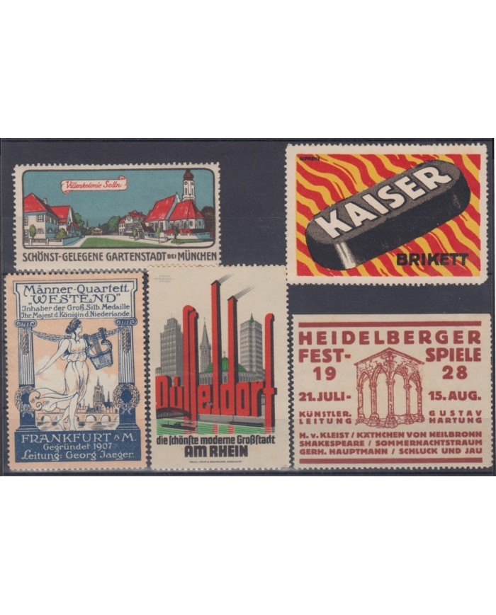 F-EX8947 ALEMANIA GERMANY DEUTSCHLAND CINDERELLA MH - NO GUM STAMP LOT.