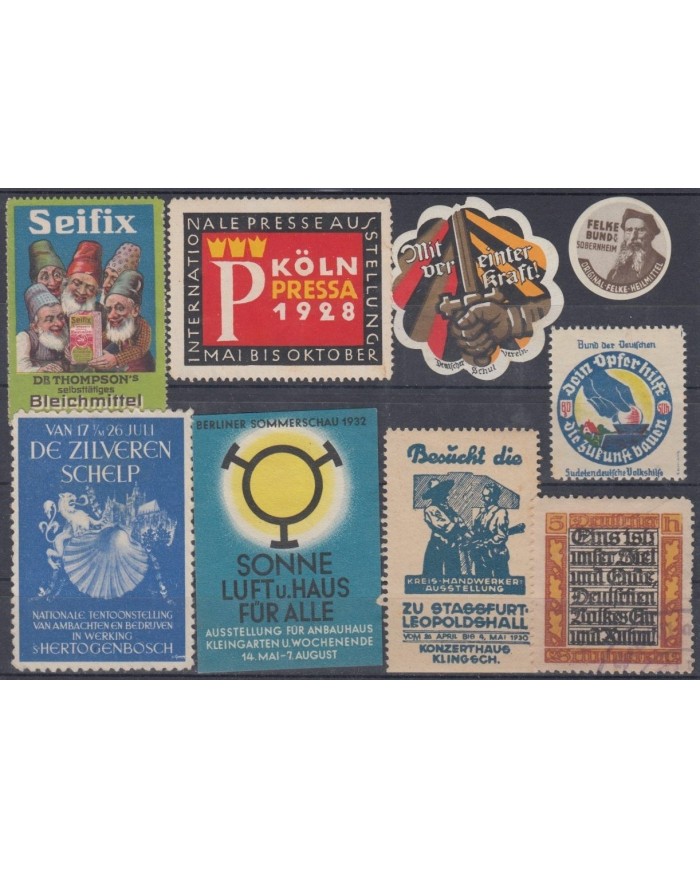 F-EX8951 ALEMANIA GERMANY DEUTSCHLAND CINDERELLA MH - NO GUM STAMP LOT.