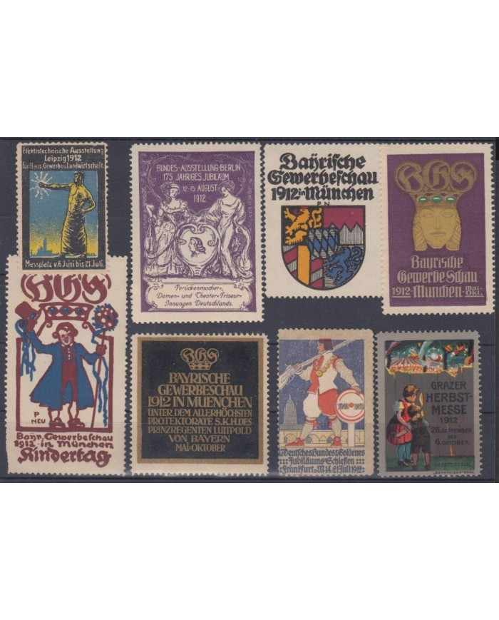 F-EX8858 ALEMANIA GERMANY DEUTSCHLAND CINDERELLA 1914 MH - NO GUM STAMP LOT.