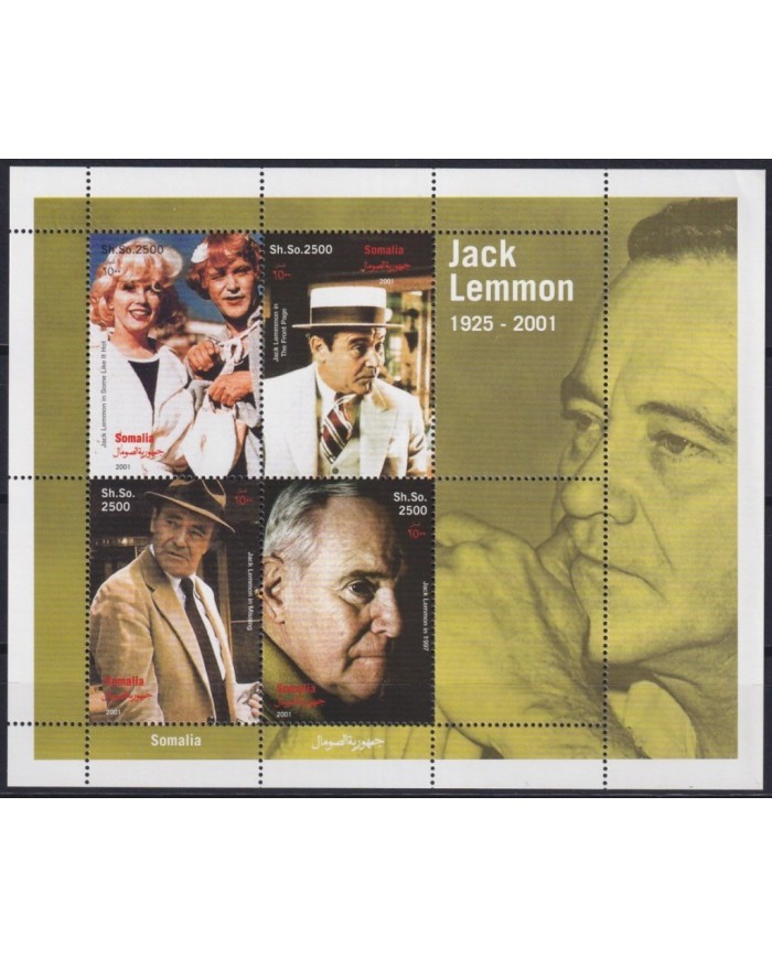 F-EX30346 SOMALIA MNH 2001 MOVIE CINEMA JACK LEMMON & MARILYN MONROE.