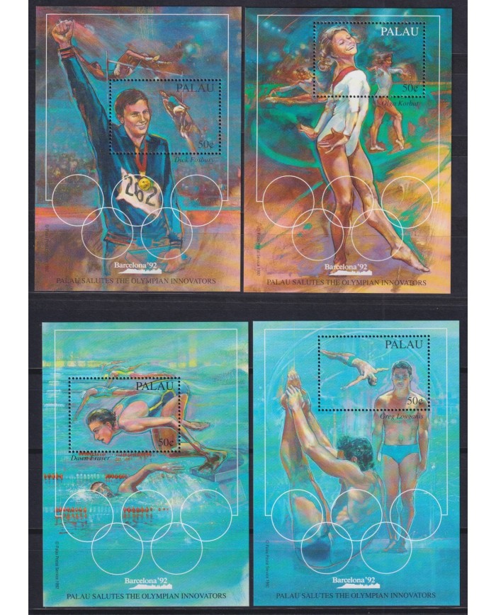 F-EX30738 PALAU MNH 1992 BARCELONA OLYMPIC GAMES RUNNING CARL LEWIS  ATHLETISM.