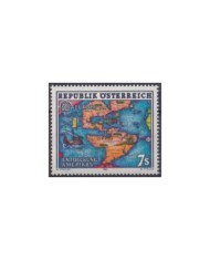 F-EX30831 AUSTRIA MNH 1992 DISCOVERY OF AMERICA MAP.