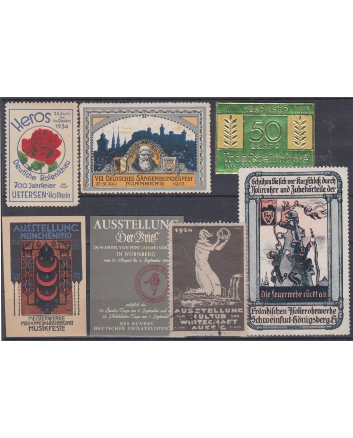F-EX8866 ALEMANIA GERMANY DEUTSCHLAND CINDERELLA MH - NO GUM STAMP LOT.