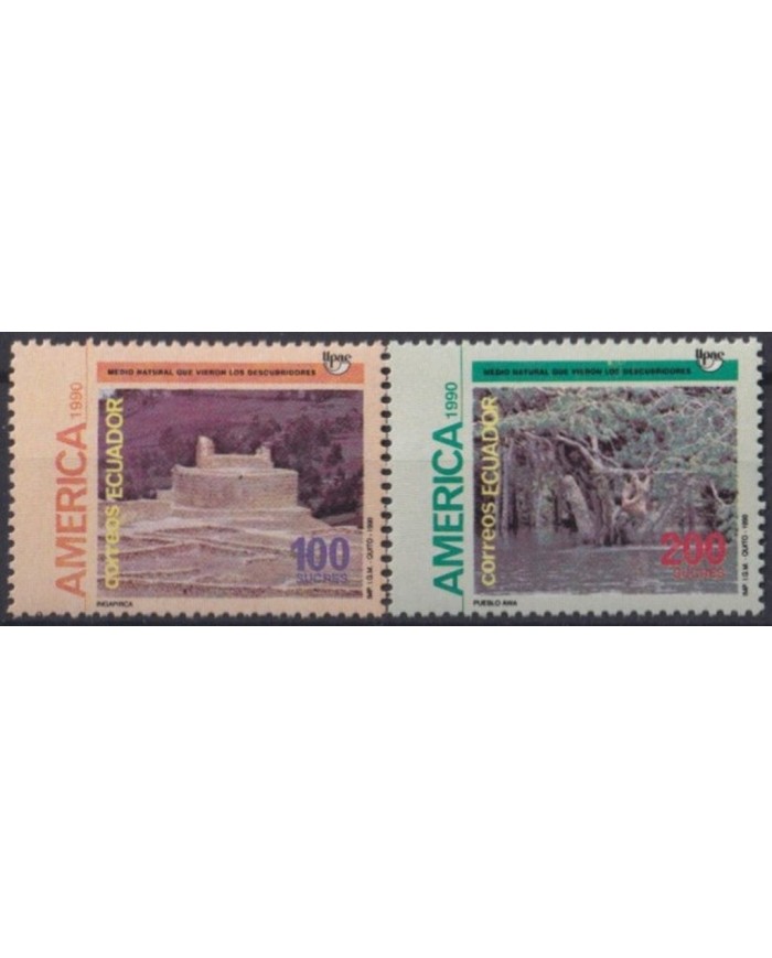 F-EX30874 ECUADOR MNH 1990 AMERICA UPAEP INDIAN LANDSCAPE.