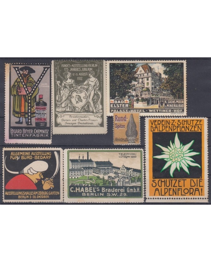 F-EX8872 ALEMANIA GERMANY DEUTSCHLAND CINDERELLA MH - NO GUM STAMP LOT.