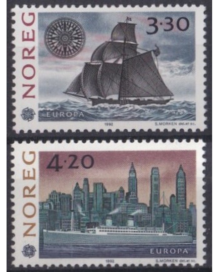 F-EX30957 NORWAY NORGE NOREG MNH 1984 EUROPA DISCOVERY COLON COLUMBUS SHIP BARCOS.