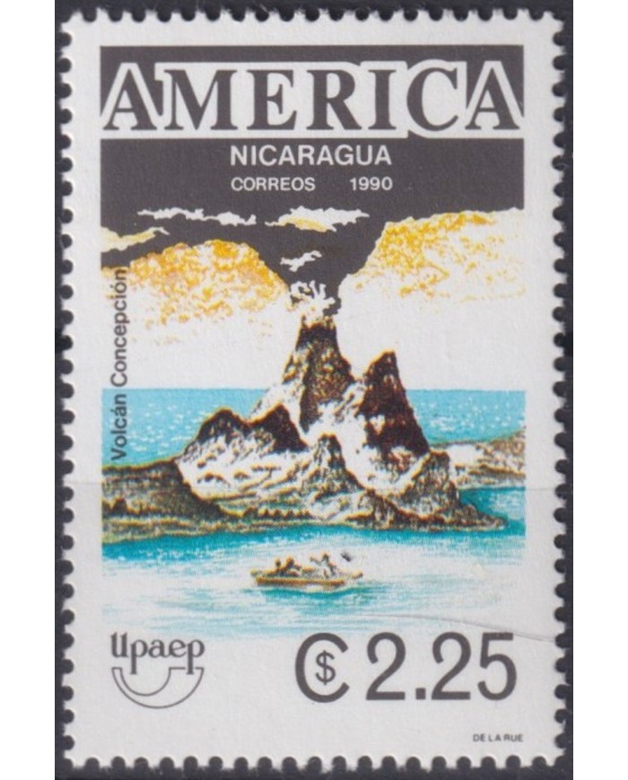 F-EX30961 NICARAGUA MNH 1990 AMERICA UPAEP VOLCANO VOLCAN CONCEPCION.
