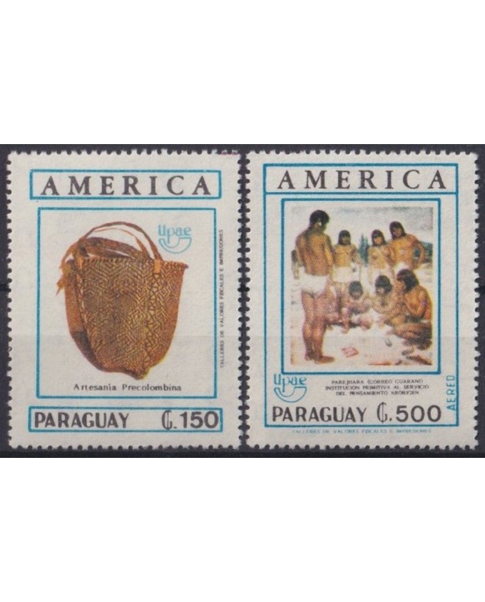 F-EX30964 PARAGUAY MNH 1989 AMERICA UPAEP DISCOVERY COSTUMES ARTESANIA.