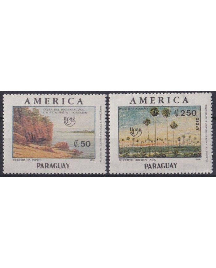 F-EX30965 PARAGUAY MNH 1990 AMERICA UPAEP DISCOVERY LANDSCAPE.