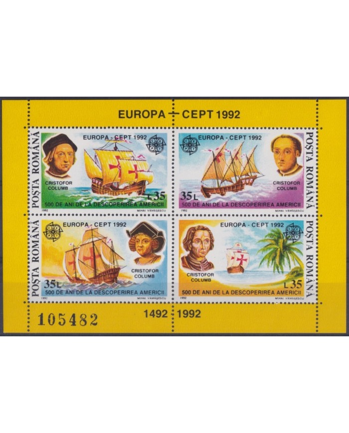 F-EX30975 RUMANIA MNH 1992 DISCOVERY OF AMERICA COLON COLUMBUS SHIP BARCOS