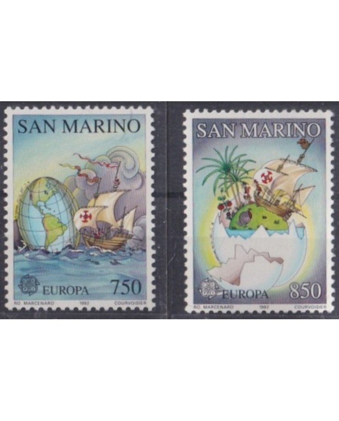 F-EX30979 SAN MARINO MNH 1992 DISCOVERY OF AMERICA COLON COLUMBUS SHIP BARCOS.