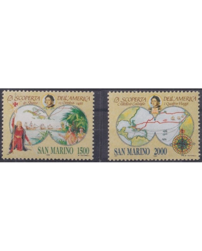 F-EX30983 SAN MARINO MNH 1991 DISCOVERY OF AMERICA COLON COLUMBUS SHIP BARCOS.