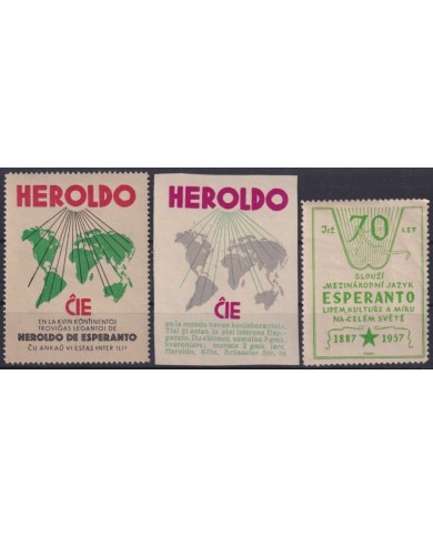 F-EX31005 HUNGARY CZECHOSLOVAKIA CINDERELLA ESPERANTO CONGRESS.