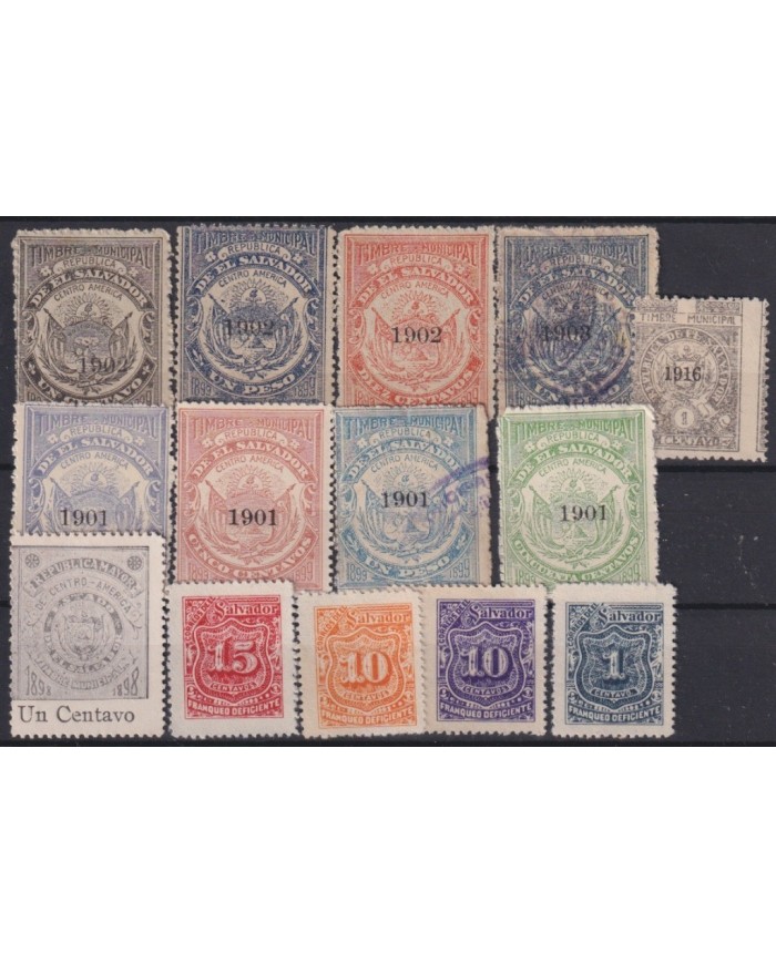 F-EX17775 EL SALVADOR REVENUE STAMPS