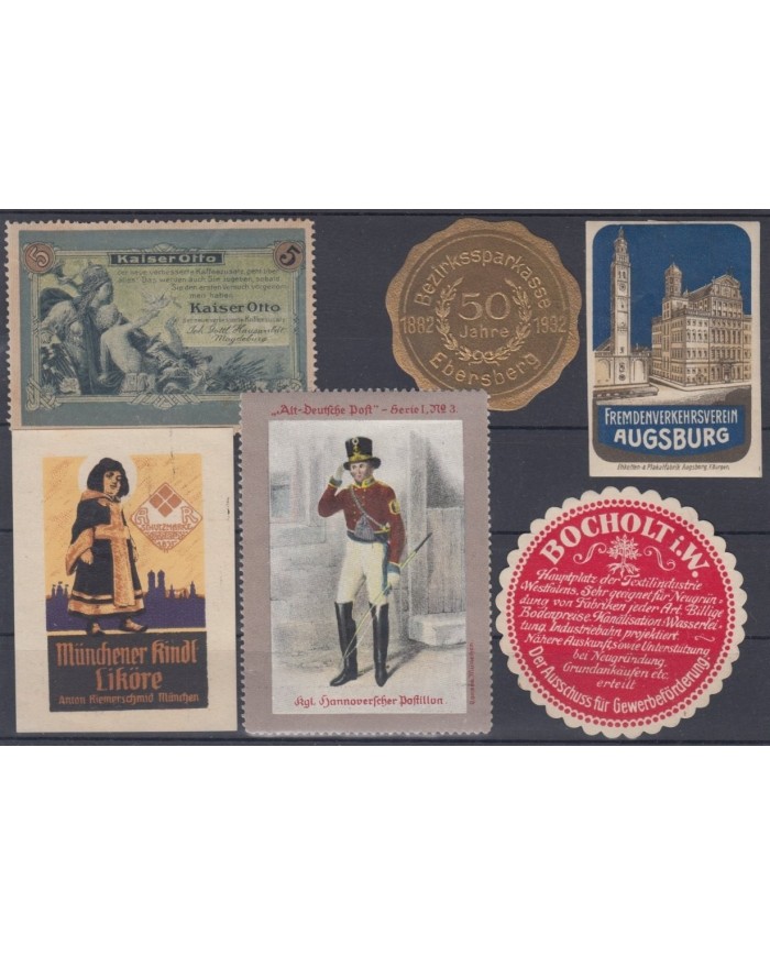 F-EX8887 ALEMANIA GERMANY DEUTSCHLAND CINDERELLA MH - NO GUM STAMP LOT.