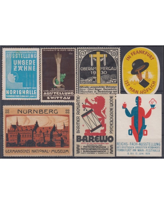 F-EX8892 ALEMANIA GERMANY DEUTSCHLAND CINDERELLA MH - NO GUM STAMP LOT.
