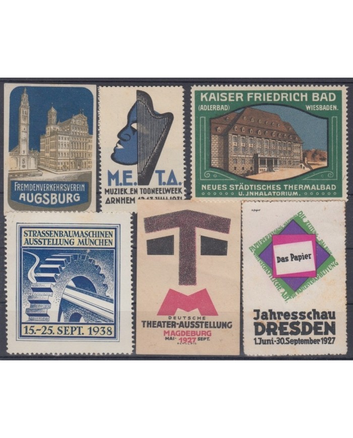 F-EX8903 ALEMANIA GERMANY DEUTSCHLAND CINDERELLA MH - NO GUM STAMP LOT.
