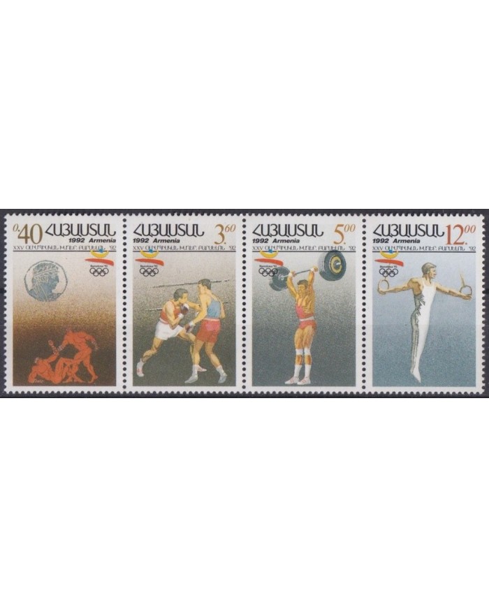 F-EX31276 GEORGIA MNH 1992 OLYMPIC GAMES BARCELONA BOXING ARCHEOLOGY  ATHLETISM.