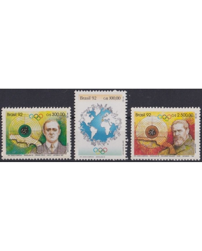F-EX31281 BRASIL MNH 1992 OLYMPIC GAMES BARCELONA SHUTTER AFRANIO COSTA PARAENSE