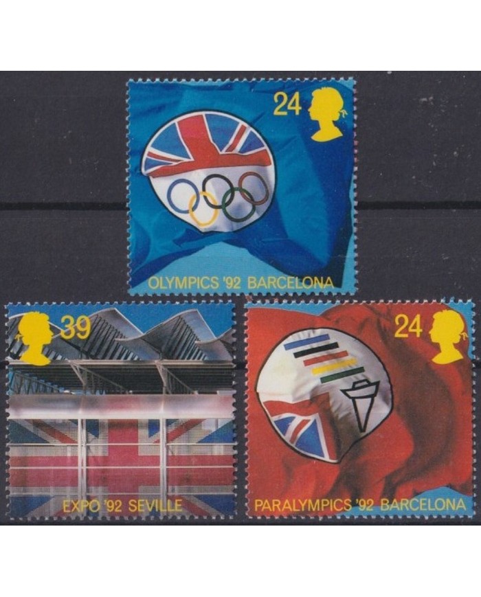 F-EX31287 ENGLAND UK MNH 1992 PRE OLYMPIC GAMES BARCELONA FLAG.