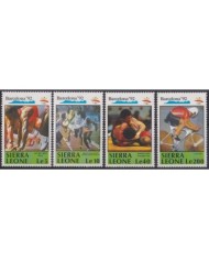 F-EX31312 SIERRA LEONE MNH 1992 OLYMPIC GAMES BARCELONA ATHLETISM CYCLING WRESTLING.