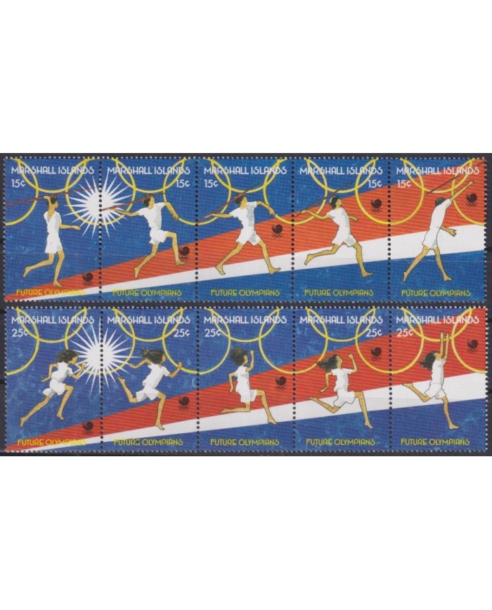 F-EX31389 MARSAHLL IS MNH 1988 OLYMPIC GAMES SEOUL ATHLETISM WEIGHTLIFTING BOXING