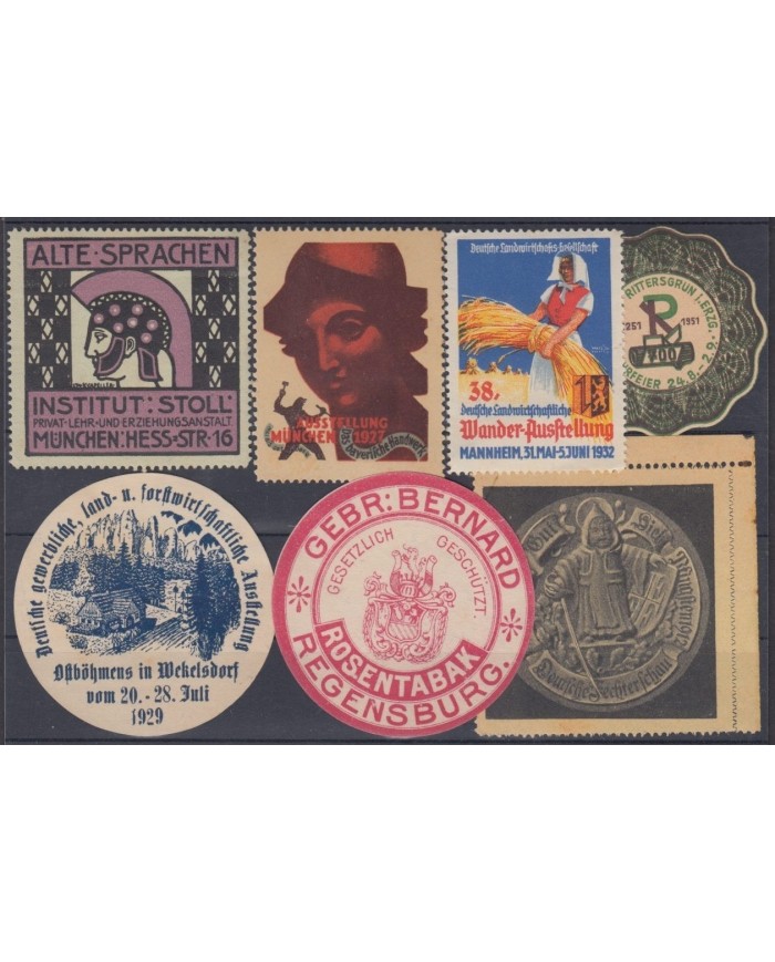 F-EX8916 ALEMANIA GERMANY DEUTSCHLAND CINDERELLA MH - NO GUM STAMP LOT.
