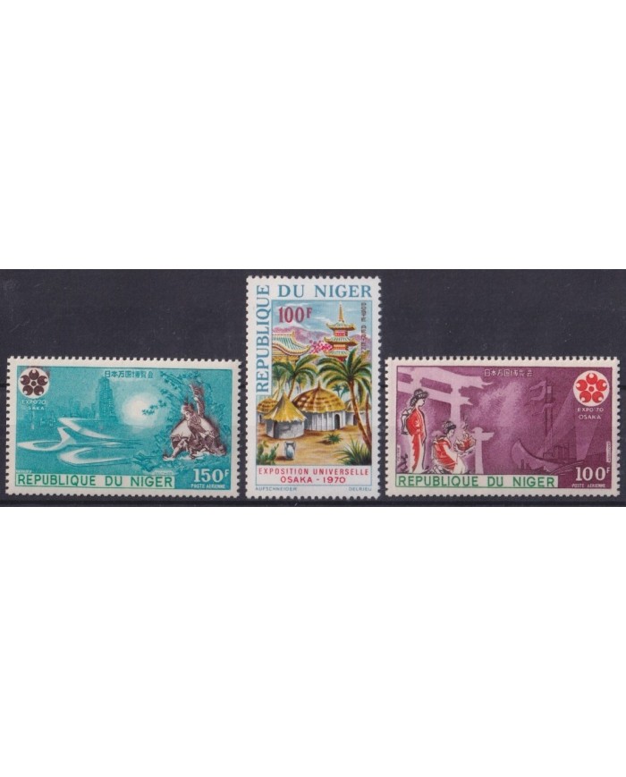 F-EX31773 NIGER MNH 1970 JAPAN OSAKA WORLD EXPO ART PAVILION ARCHITECTURE.