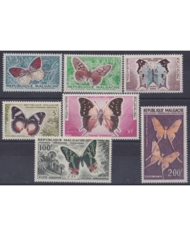 F-EX32003 MADAGASCAR MNH 1960 BUTTERFLIES INSECT ENTHOMOLOGY.